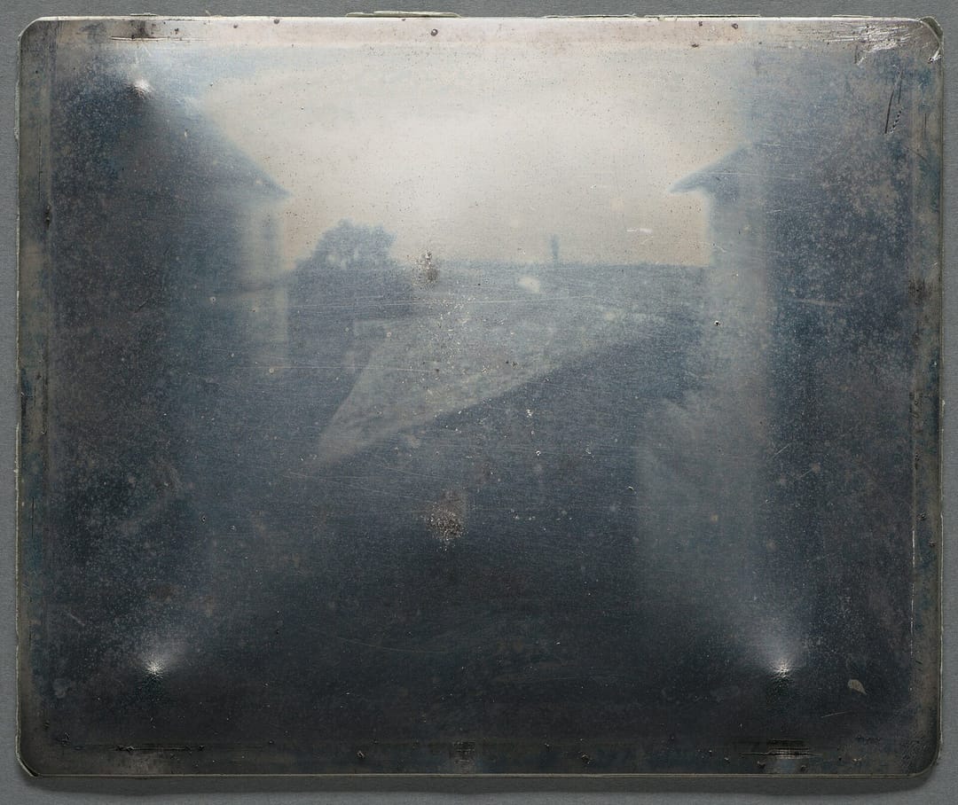 Nicéphore Niépce, Point de vue du Gras (1827), the first surviving photograph