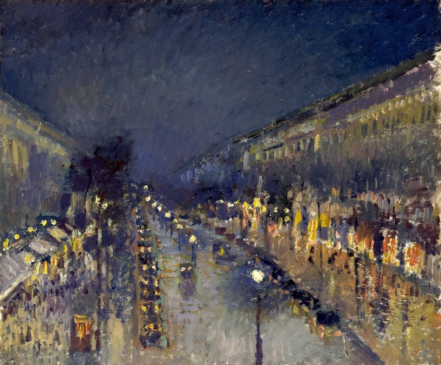 Camille Pissarro, The Boulevard Montmartre at Night (1897)