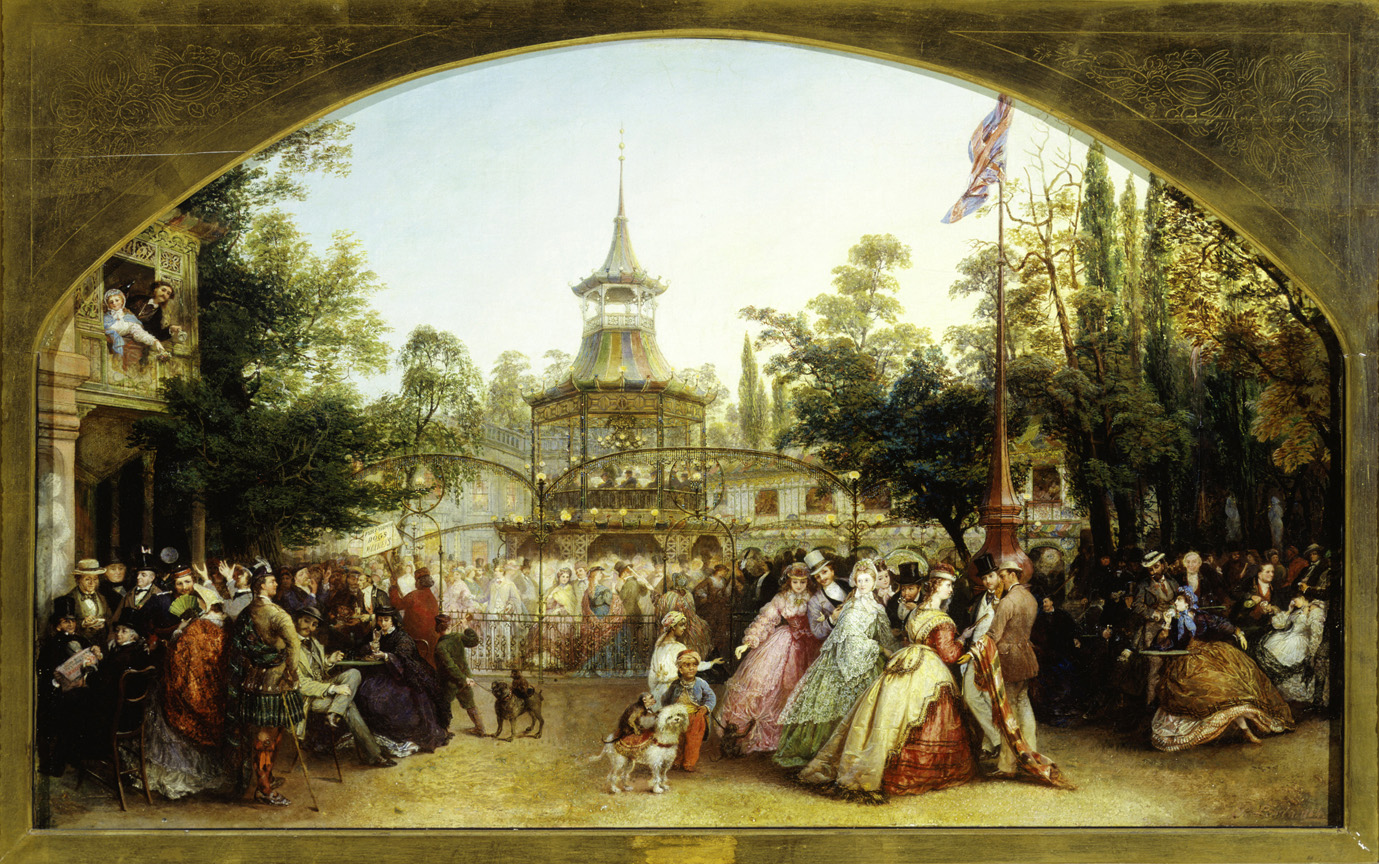 The Dancing Platform at Cremorne Gardens by Phoebus Levin, 1864.